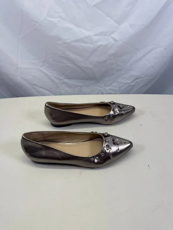 CUSHION WALK by AVON Metallic Floral Studded Ballet Flats Size 7M New - Picture 3 of 10